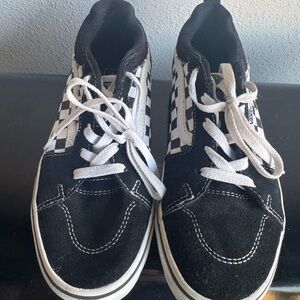 Vans Kids Black and White Checkered Sneakers